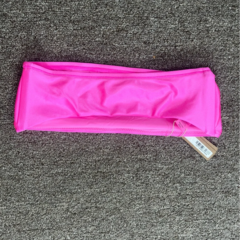 NWT Skims Swim Bandeau Bikini Top, Size XXS Pink‎ Taffy